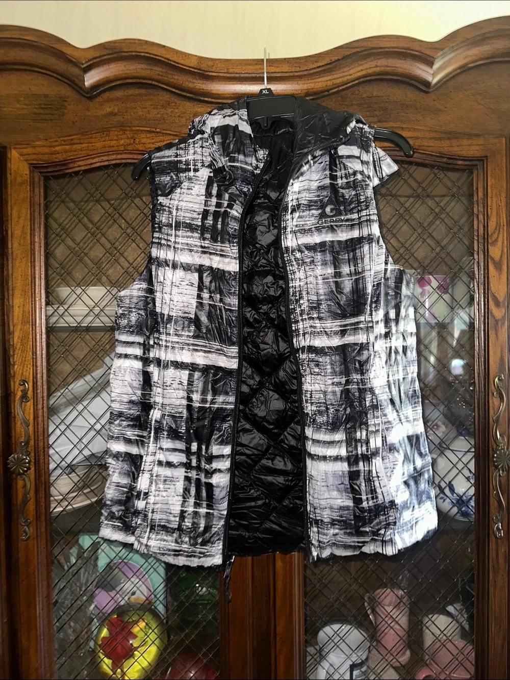 Gerry Weber Black & White Hooded Quilted Vest